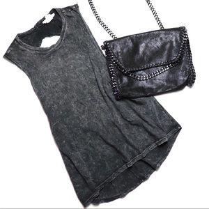 FOREVER 21 Grey Muscle Tank Top Open Back Sz Sm